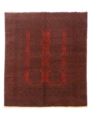 Alfombra afgana - Filpa - 194 x 152 cm - rojo