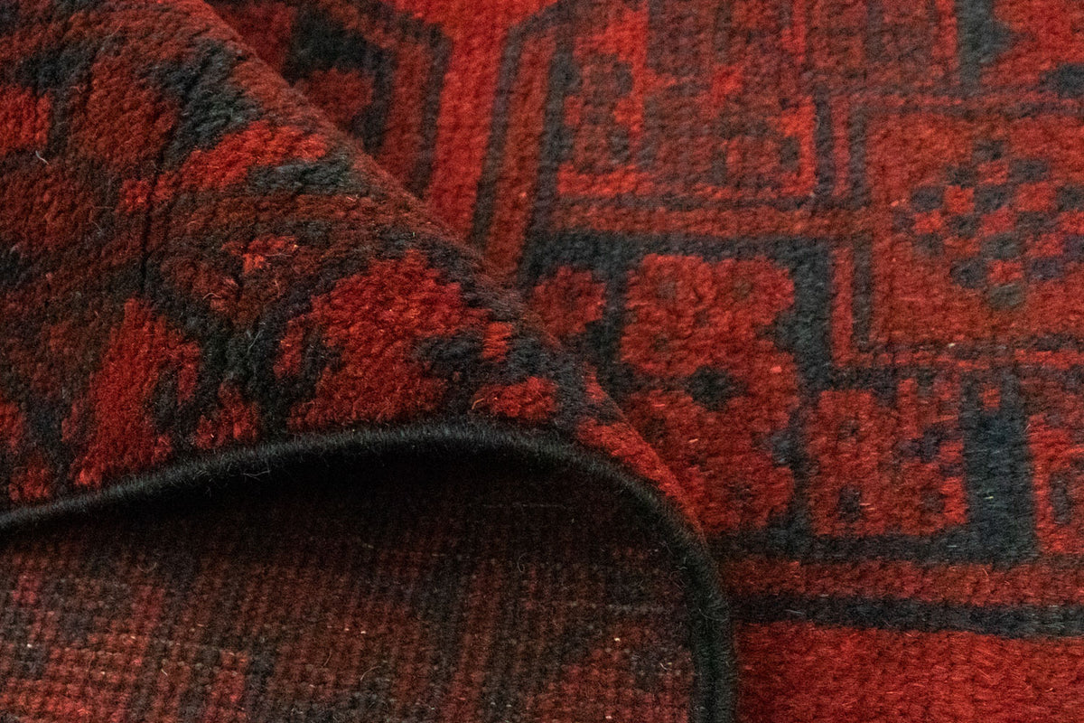 Alfombra afgana - Filpa - 194 x 152 cm - rojo