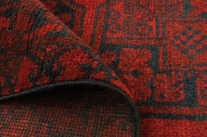 Alfombra afgana - Filpa - 194 x 152 cm - rojo