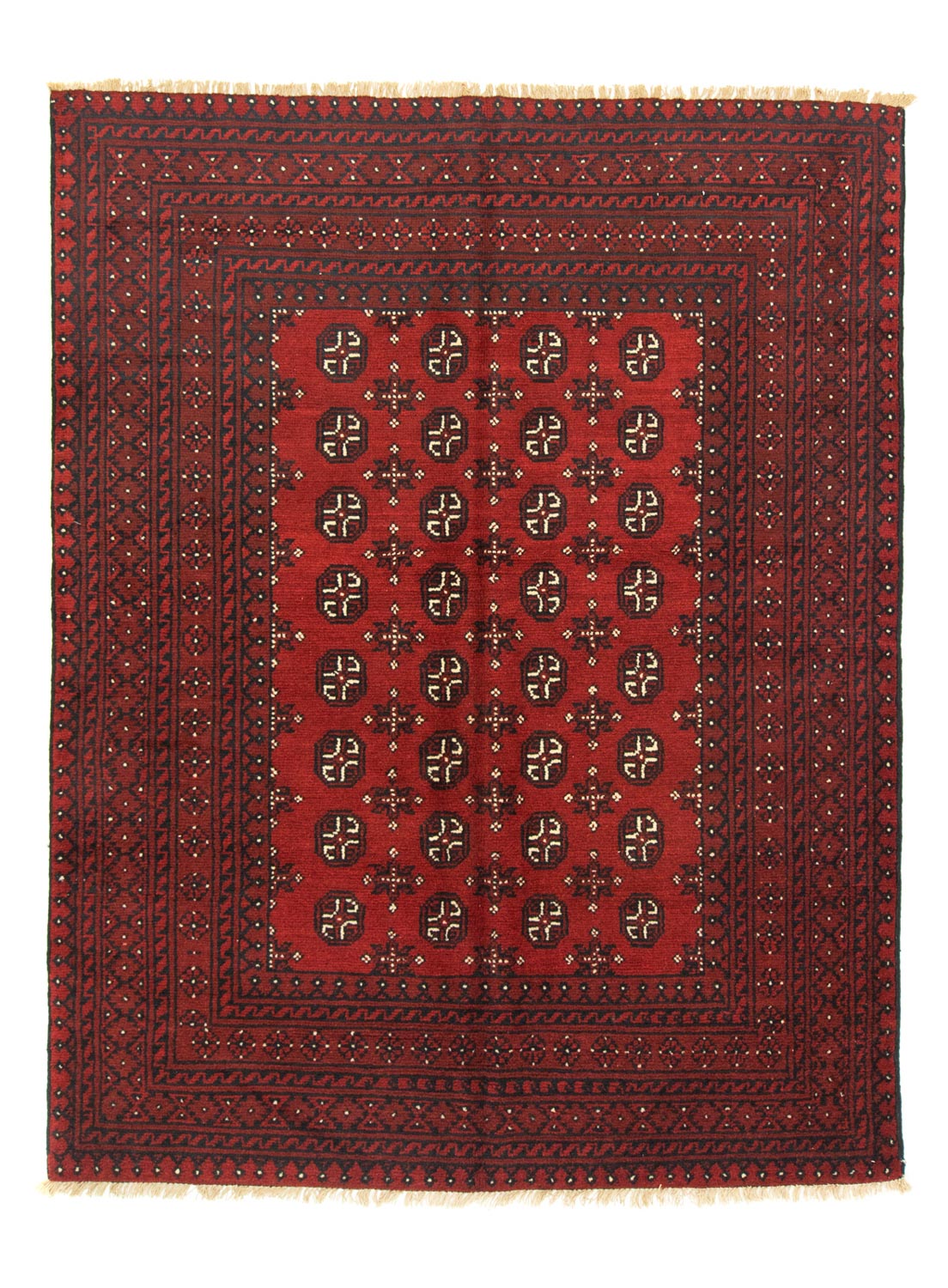 Alfombra afgana - Filpa - 193 x 149 cm - rojo