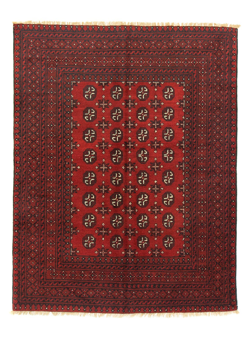 Alfombra afgana - Filpa - 193 x 149 cm - rojo