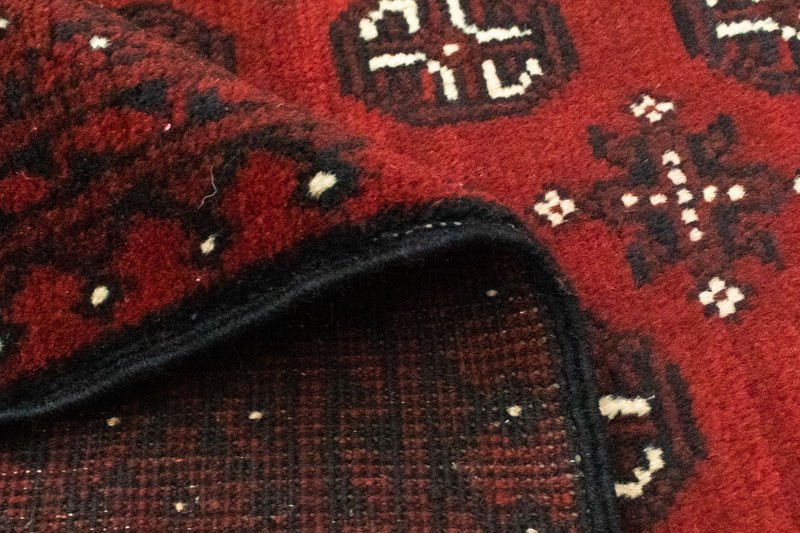 Alfombra afgana - Filpa - 193 x 149 cm - rojo