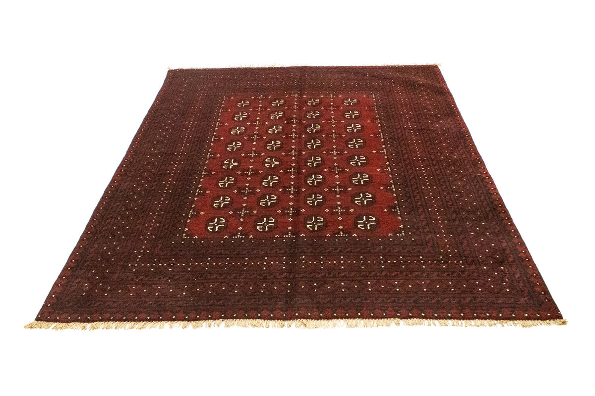 Alfombra afgana - Filpa - 193 x 149 cm - rojo
