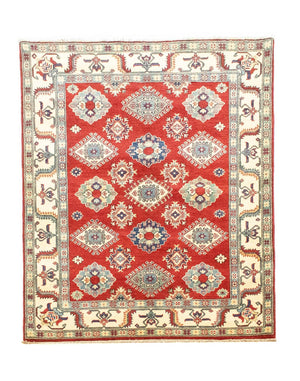 Alfombra Ziegler - Kazak - 199 x 146 cm - rojo oscuro