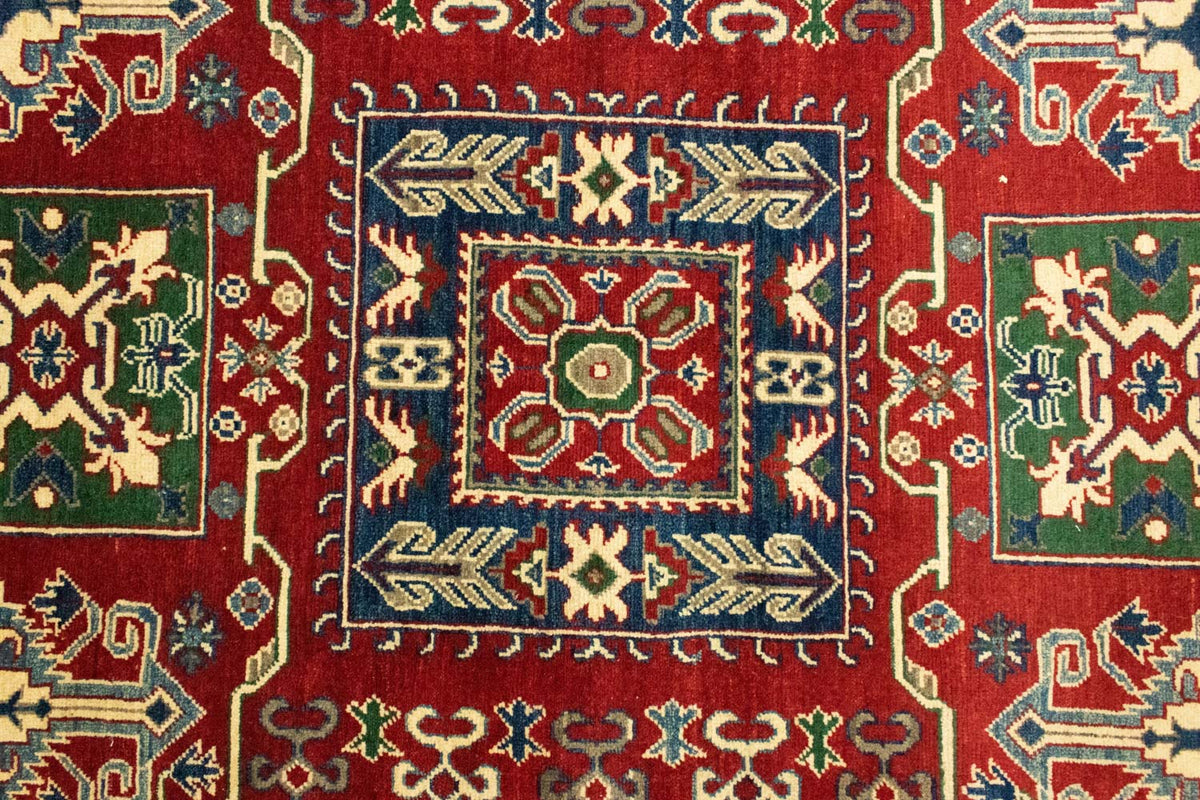 Alfombra Ziegler - Kazak - 212 x 146 cm - rojo oscuro
