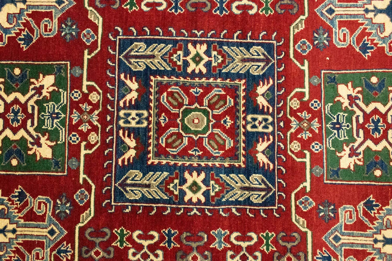 Alfombra Ziegler - Kazak - 212 x 146 cm - rojo oscuro