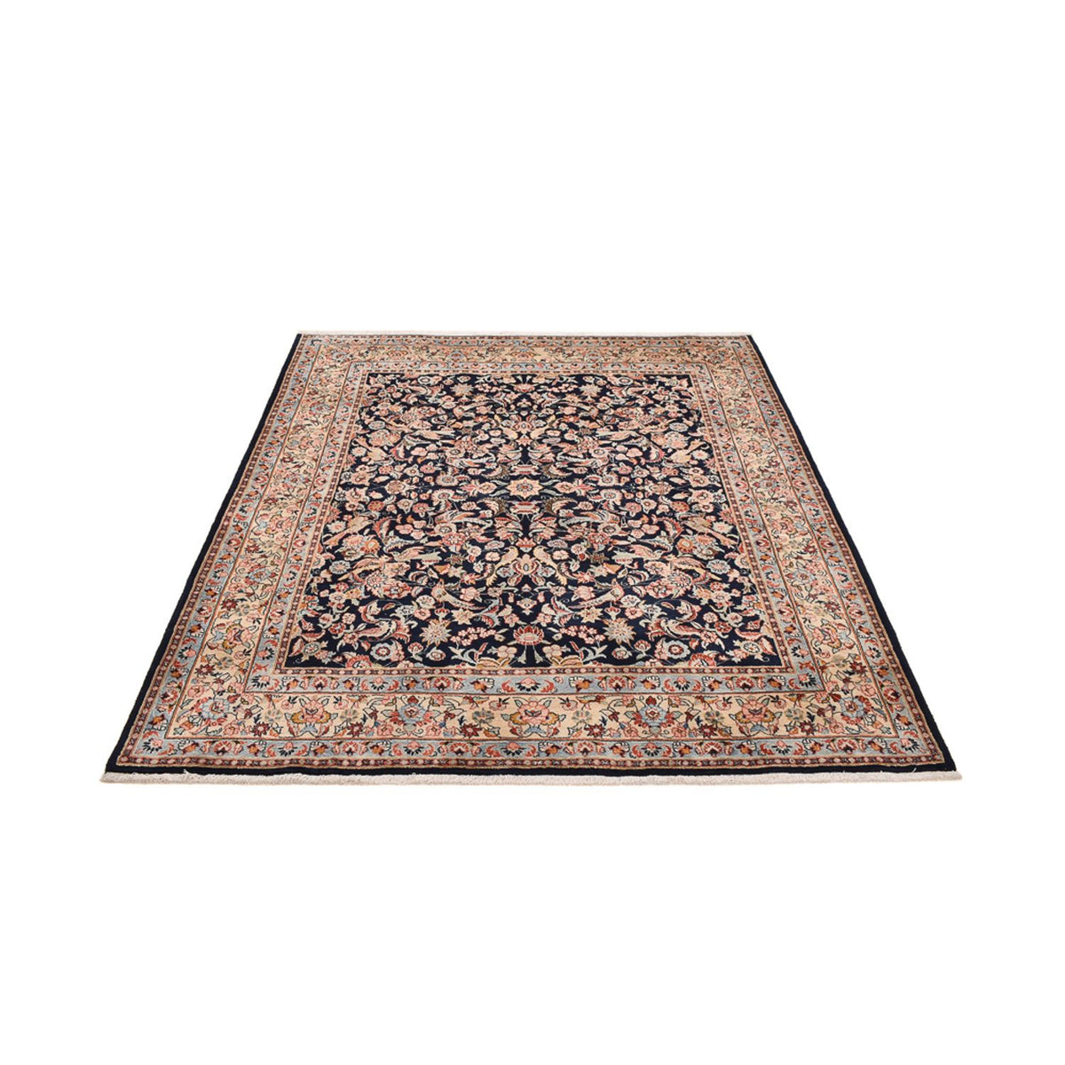 Alfombra persa - Keshan - 238 x 205 cm - azul oscuro