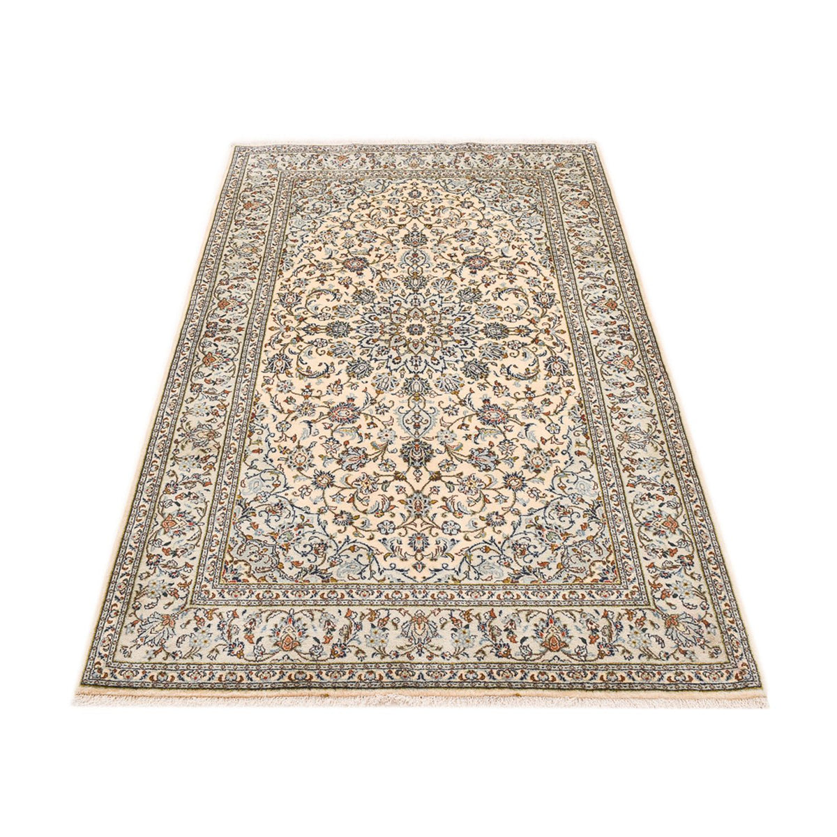 Alfombra persa - Keshan - 223 x 139 cm - crema