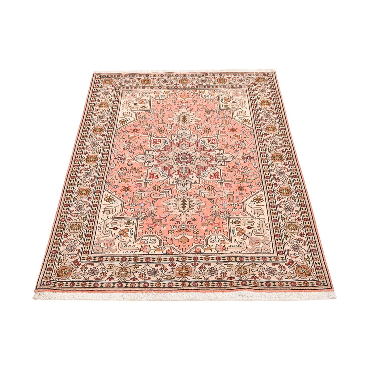 Alfombra Persa - Tabriz - Real - 159 x 106 cm - rojo claro