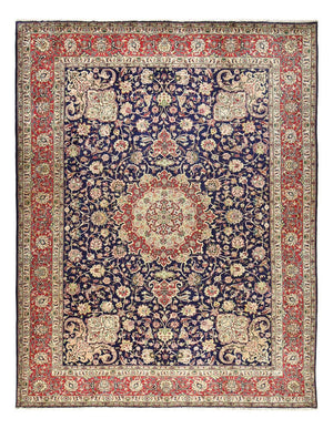 Alfombra Persa - Tabriz - Real - 400 x 300 cm - azul oscuro
