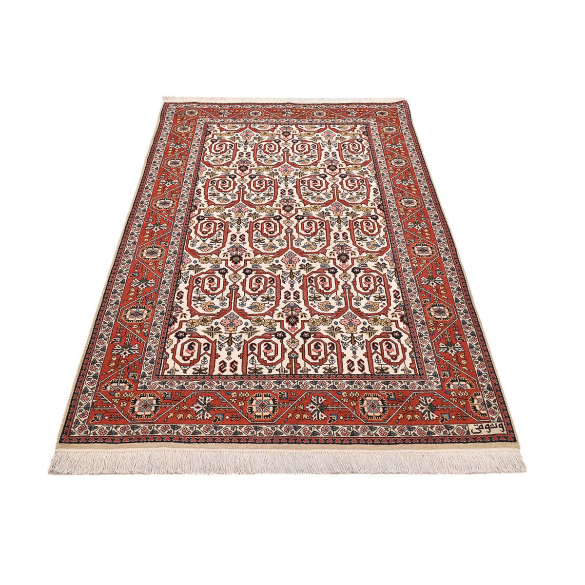 Alfombra persa - Nómada - 244 x 150 cm - rojo claro
