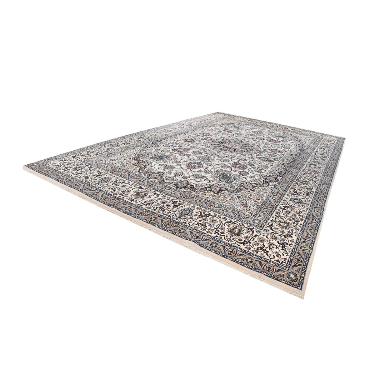 Alfombra Persa - Nain - Real - 626 x 390 cm - gris