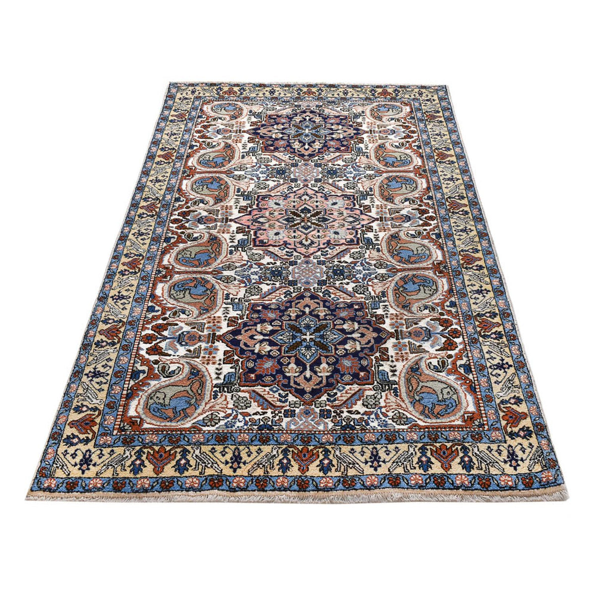 Alfombra persa - Nómada - 205 x 132 cm - multicolor