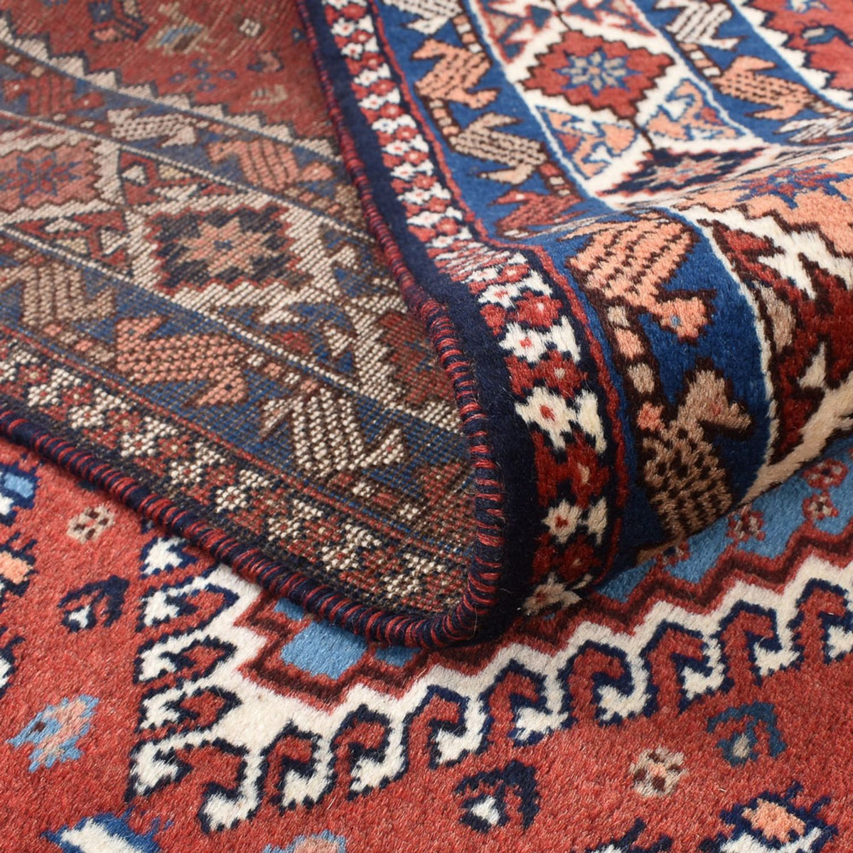 Alfombra persa - Nómada cuadrado  - 200 x 188 cm - rojo