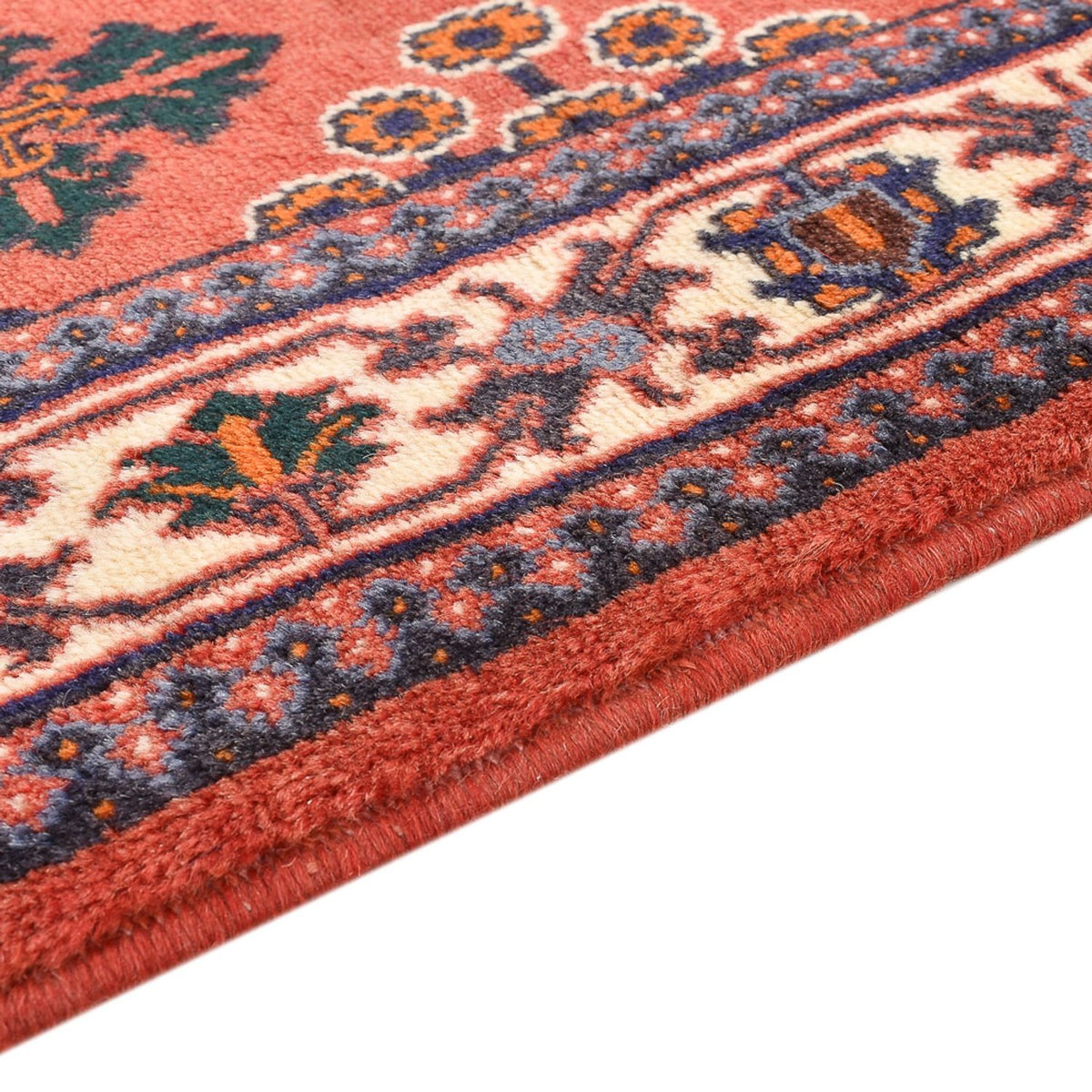 Alfombra persa - Nómada - 154 x 114 cm - rojo claro