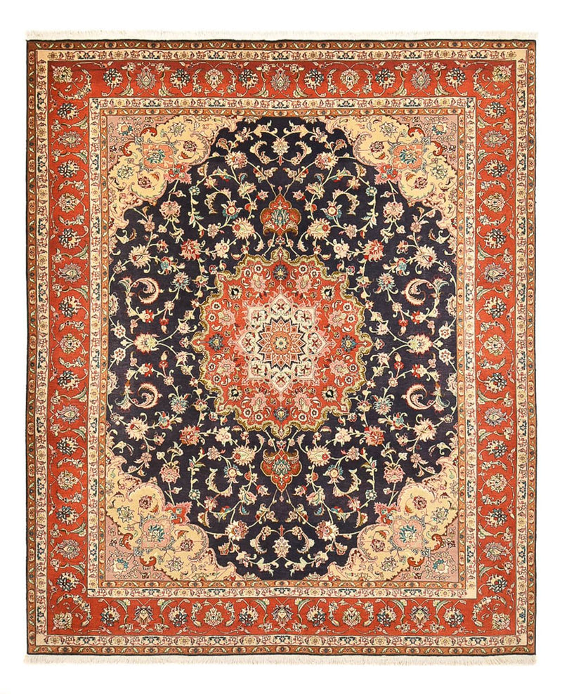 Alfombra Persa - Tabriz - Real - 255 x 205 cm - azul oscuro