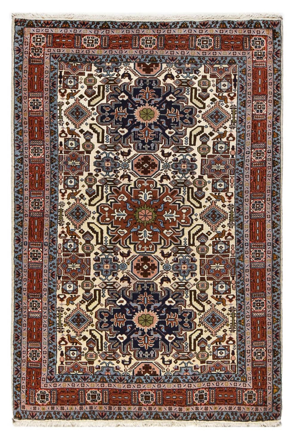 Alfombra persa - Nómada - 206 x 142 cm - multicolor