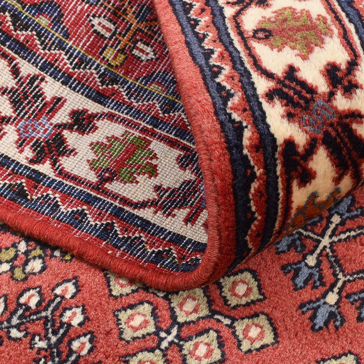 Alfombra persa - Nómada - 150 x 112 cm - rojo claro