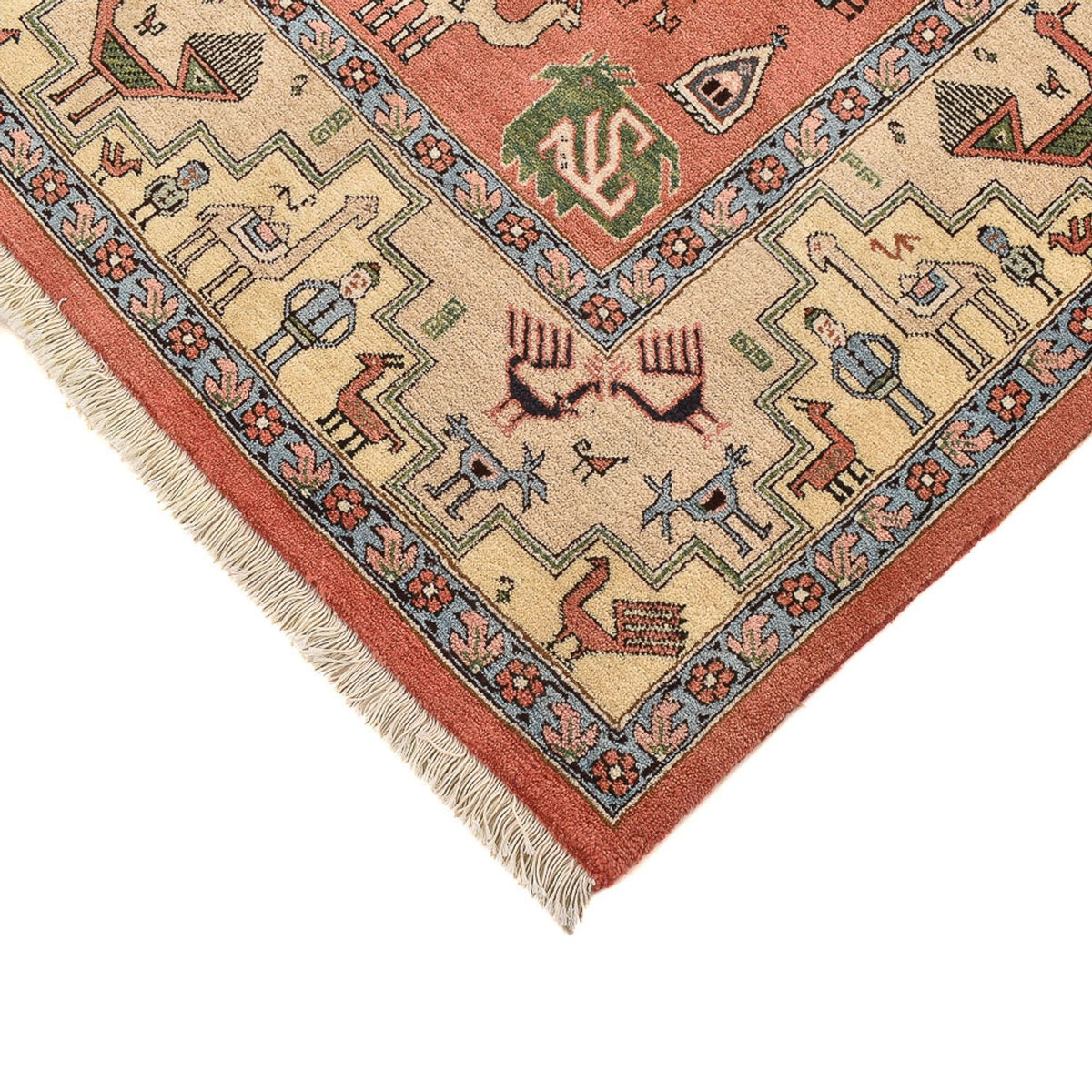 Alfombra persa - Nómada cuadrado  - 208 x 198 cm - verde