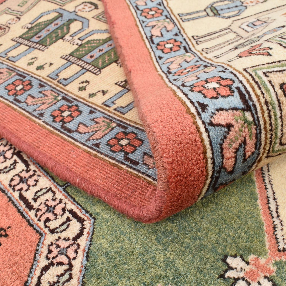 Alfombra persa - Nómada cuadrado  - 208 x 198 cm - verde