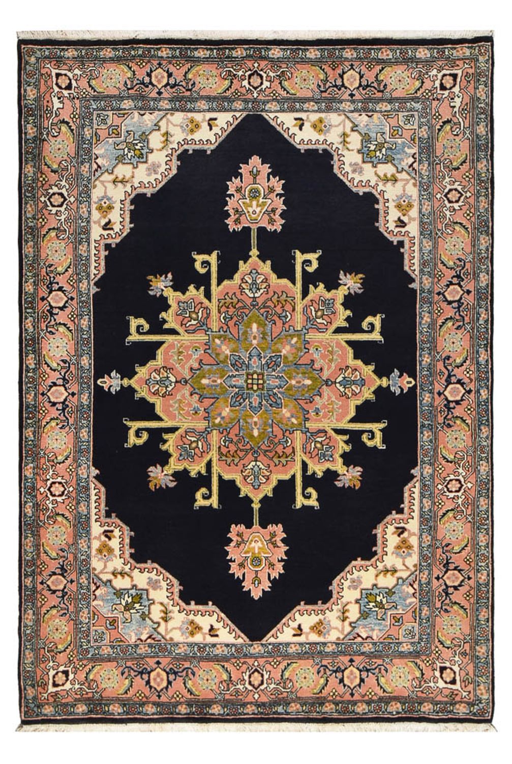 Alfombra persa - Nómada - 218 x 150 cm - azul oscuro