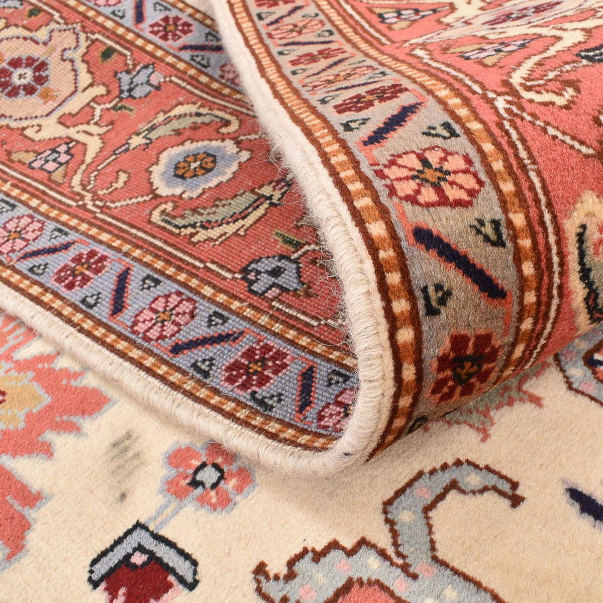 Alfombra Persa - Tabriz - Real cuadrado  - 205 x 200 cm - crema