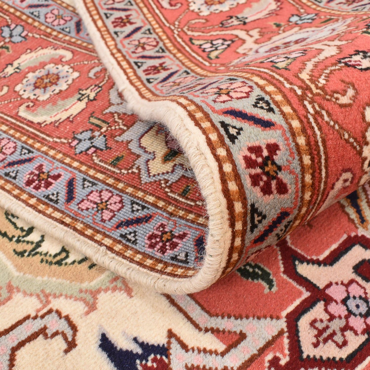 Alfombra Persa - Tabriz - Real cuadrado - 216 x 195 cm - crema