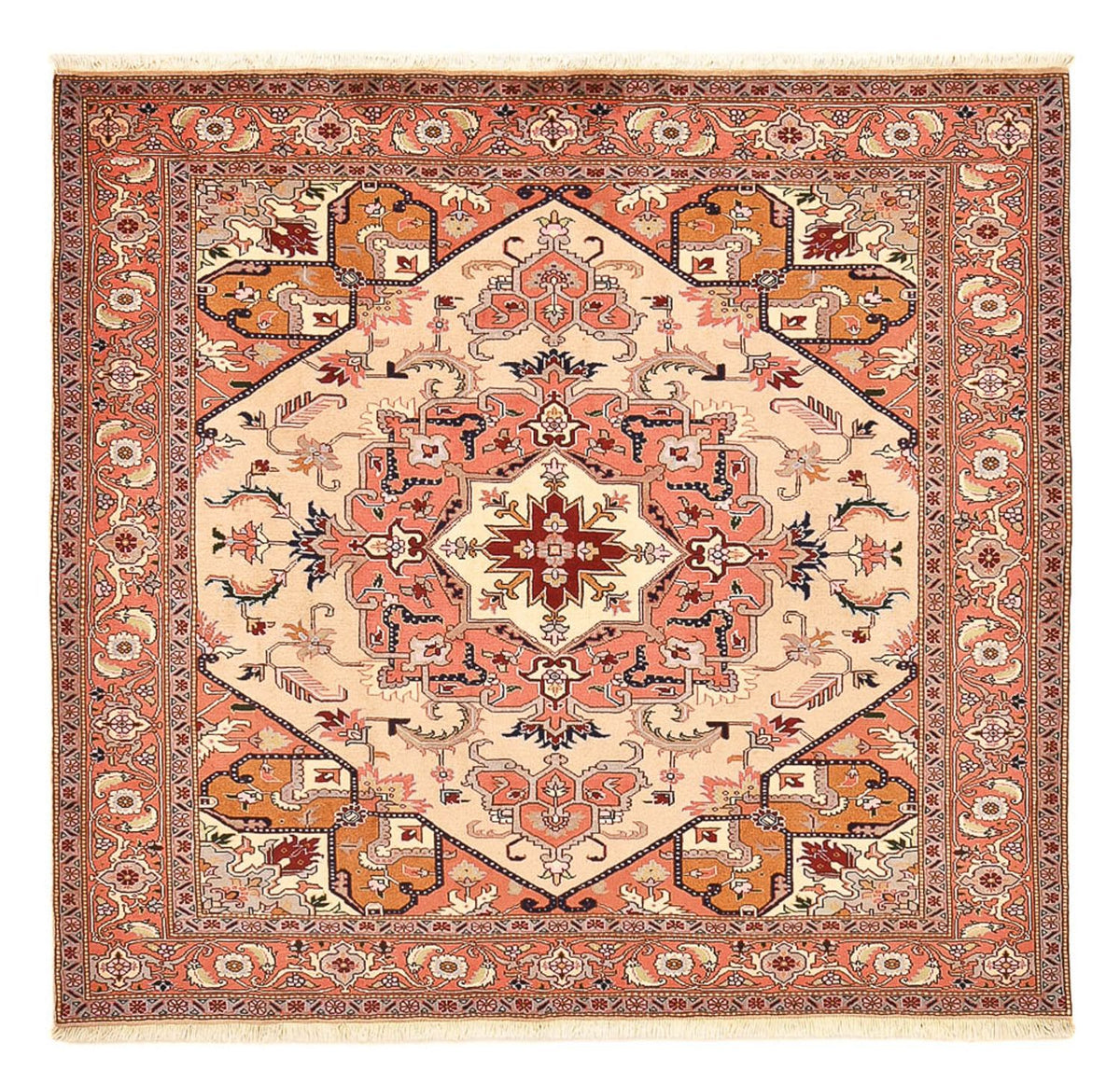 Alfombra persa - Nómada cuadrado - 200 x 197 cm - beige claro