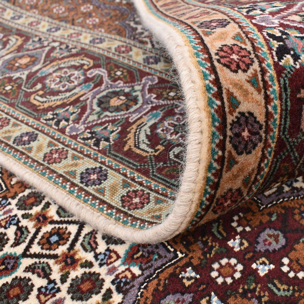 Alfombra Persa - Tabriz - Real cuadrado  - 203 x 200 cm - arena