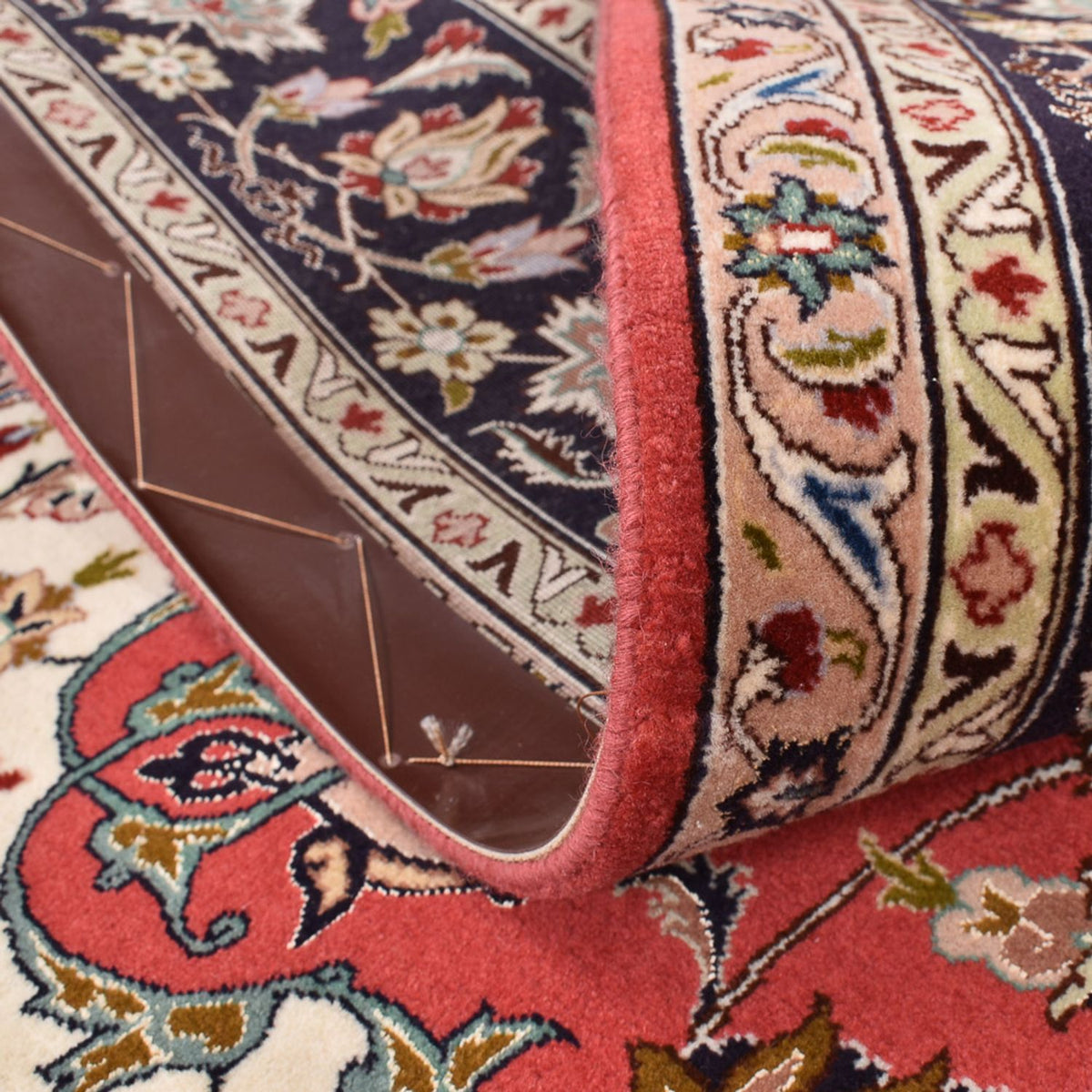 Alfombra Persa - Tabriz - Real cuadrado - 204 x 200 cm - rojo