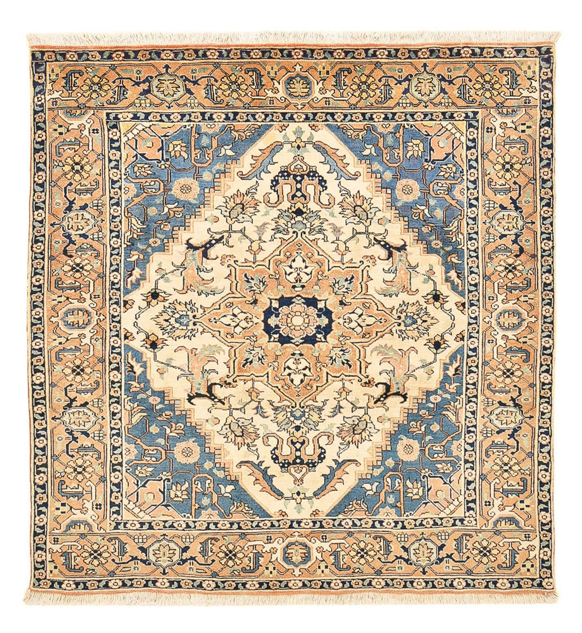 Alfombra persa - Nómada cuadrado - 207 x 192 cm - beige claro
