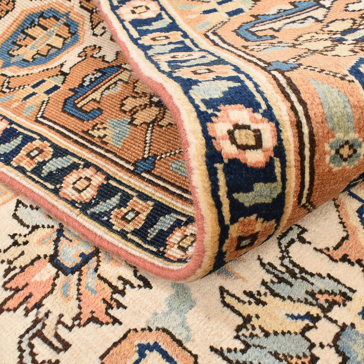 Alfombra persa - Nómada cuadrado - 207 x 192 cm - beige claro