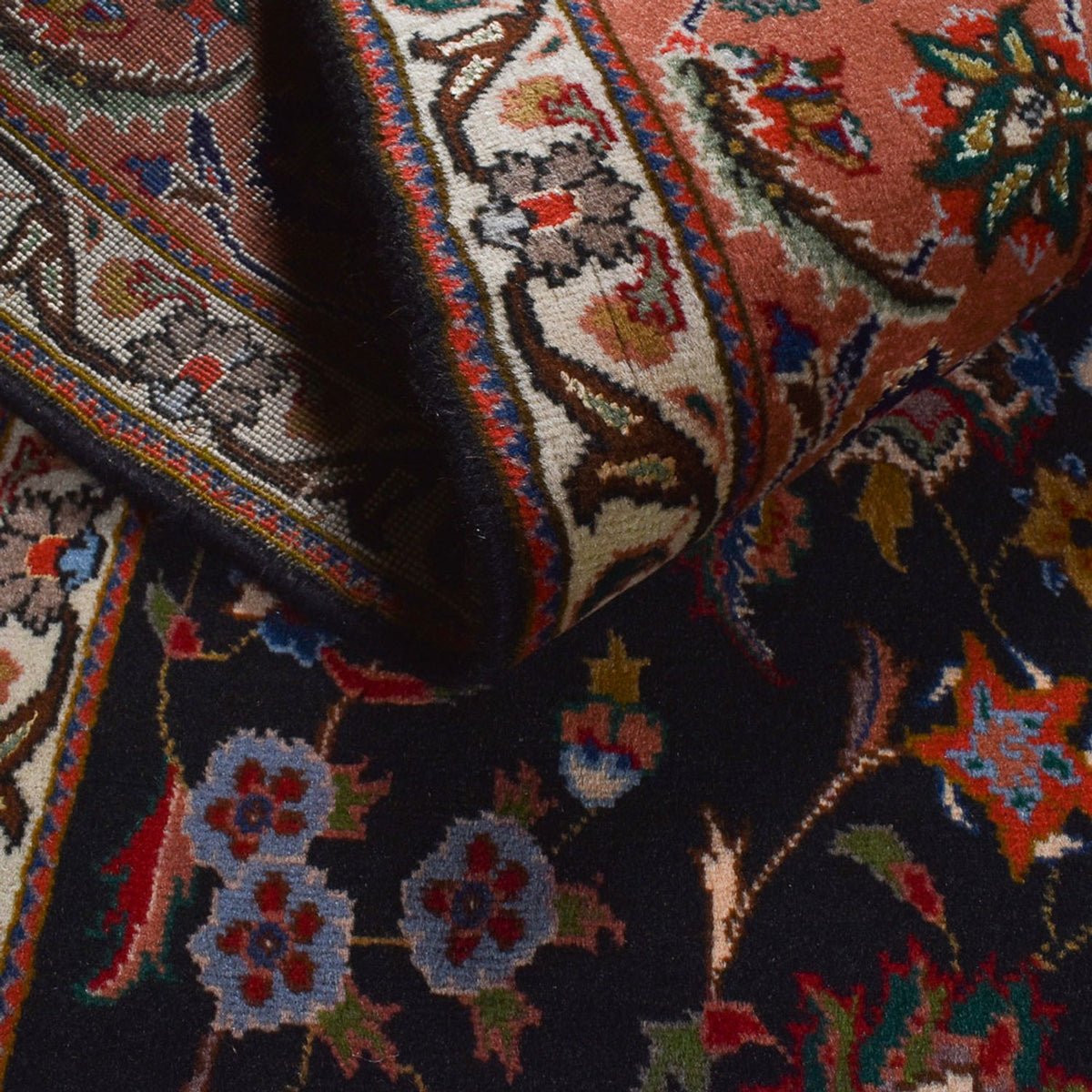 Alfombra Persa - Tabriz - Real - 308 x 201 cm - azul oscuro