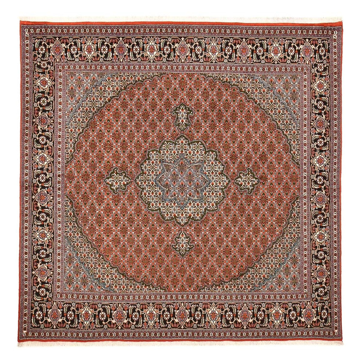 Alfombra Persa - Tabriz - Real cuadrado  - 245 x 245 cm - óxido