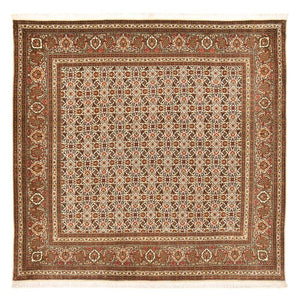 Alfombra Persa - Tabriz - Real cuadrado  - 200 x 199 cm - beige oscuro