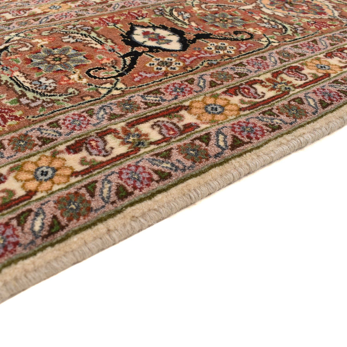 Alfombra Persa - Tabriz - Real cuadrado  - 201 x 197 cm - beige oscuro