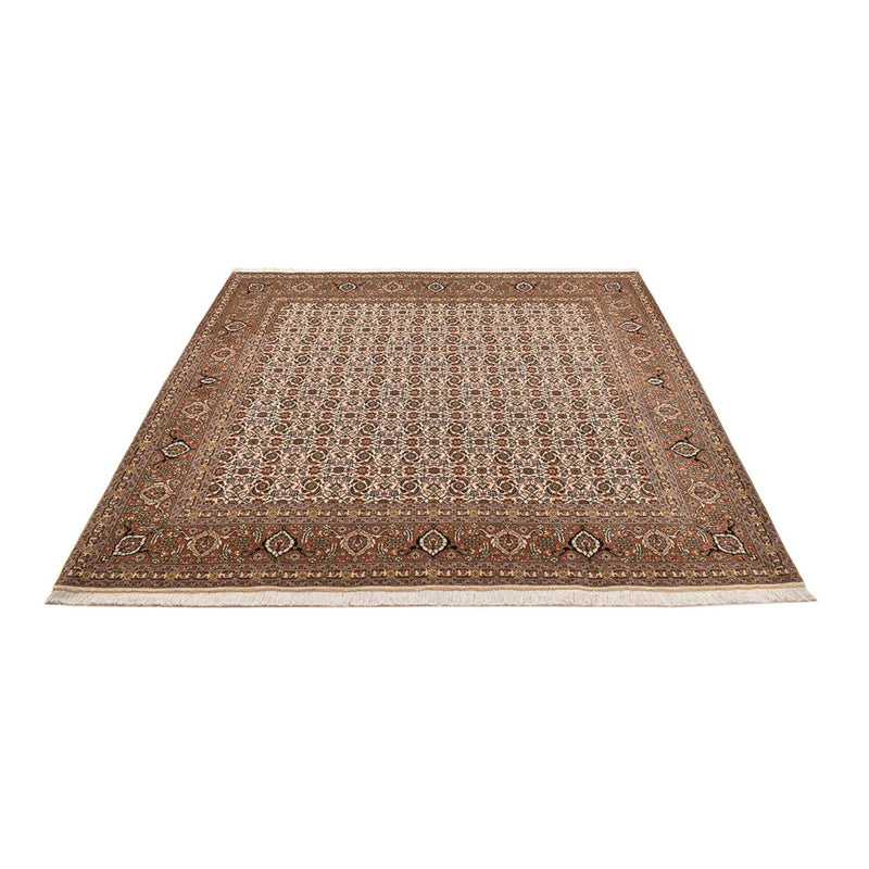 Alfombra Persa - Tabriz - Real cuadrado  - 201 x 197 cm - beige oscuro