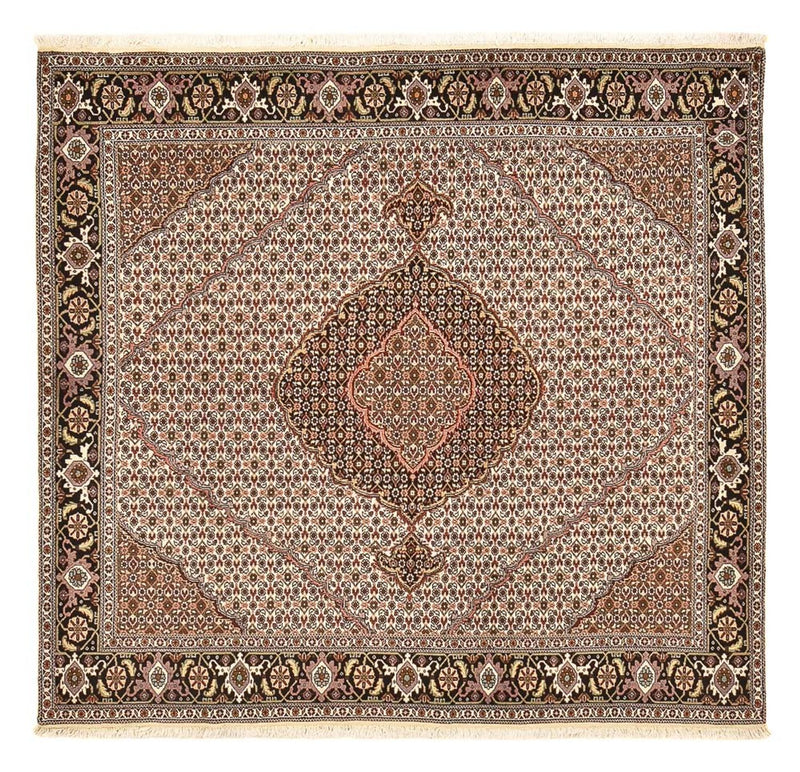 Alfombra Persa - Tabriz - Real cuadrado  - 198 x 194 cm - marrón claro