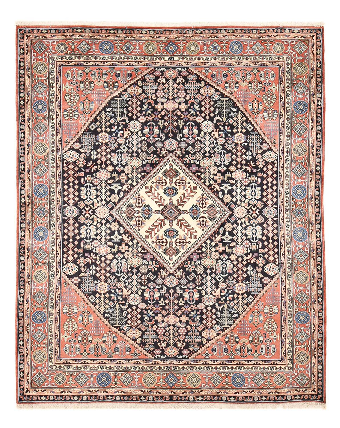 Alfombra persa - Nómada - 249 x 197 cm - azul oscuro