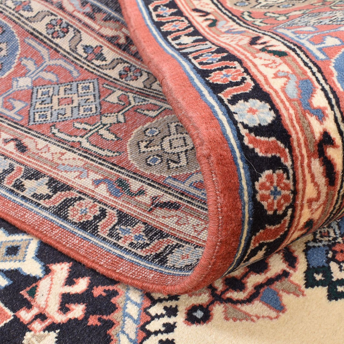 Alfombra persa - Nómada - 249 x 197 cm - azul oscuro