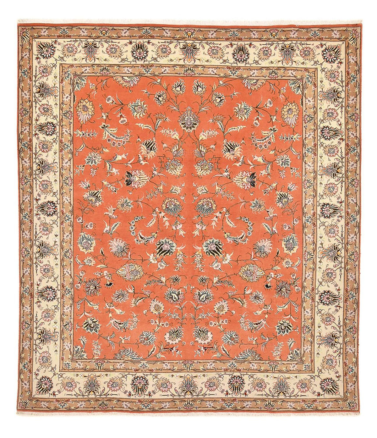 Alfombra Persa - Tabriz - Real - 295 x 247 cm - rojo