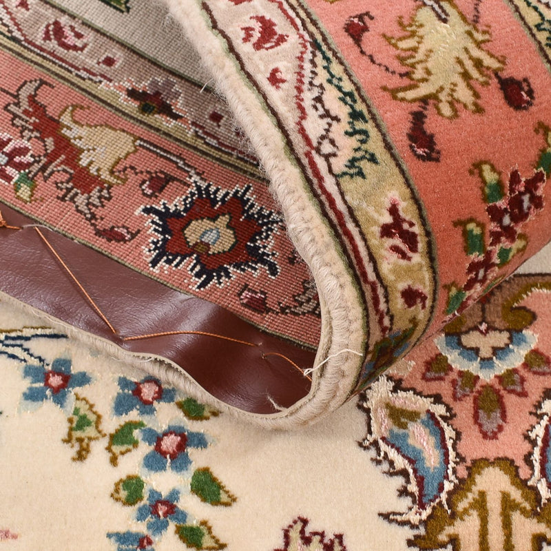 Alfombra de pasillo Alfombra Persa - Tabriz - Real - 203 x 81 cm - crema