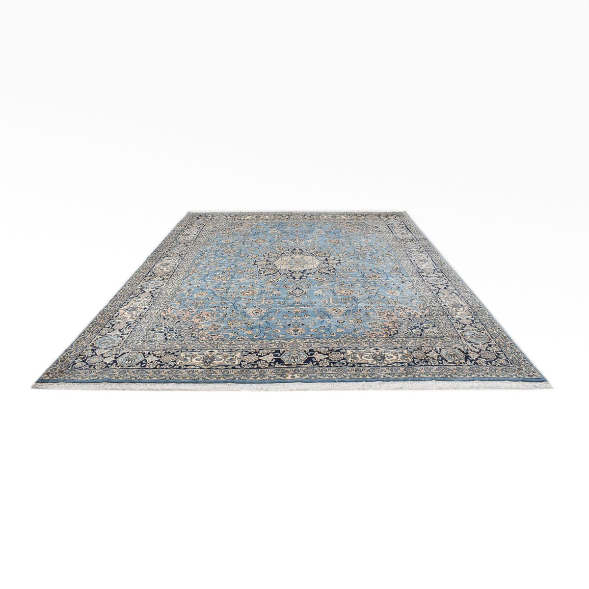 Alfombra persa - Real - 382 x 312 cm - azul claro