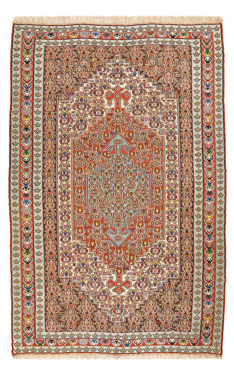 Alfombra Kelim - Oriental - 258 x 160 cm - rojo claro