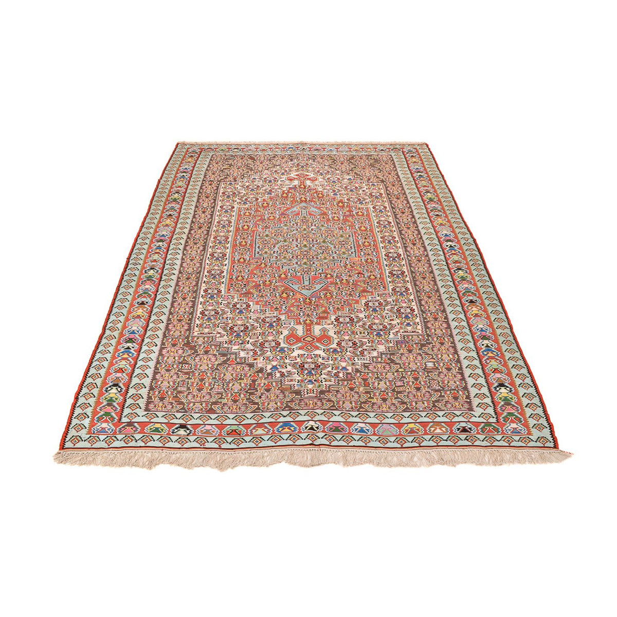 Alfombra Kelim - Oriental - 258 x 160 cm - rojo claro