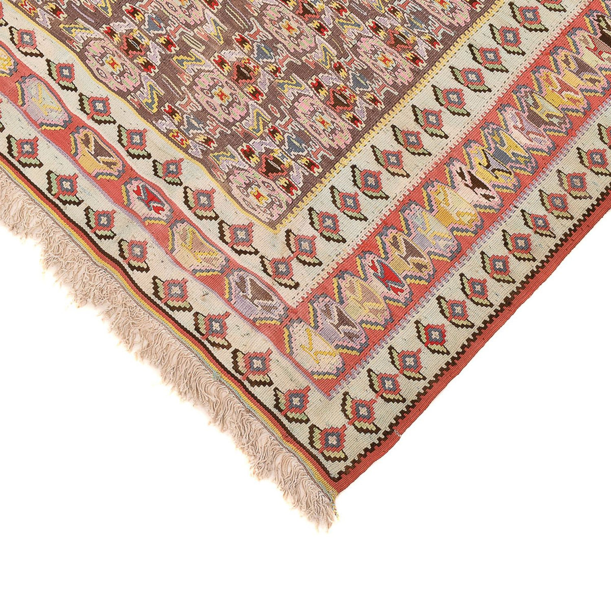 Alfombra Kelim - Oriental - 258 x 160 cm - rojo claro
