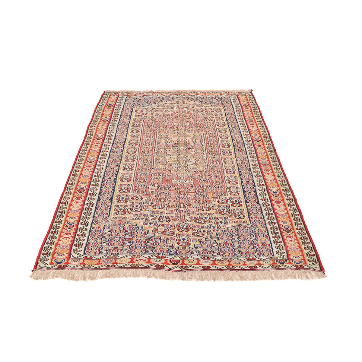 Alfombra Kelim - Oriental - 250 x 153 cm - rojo claro