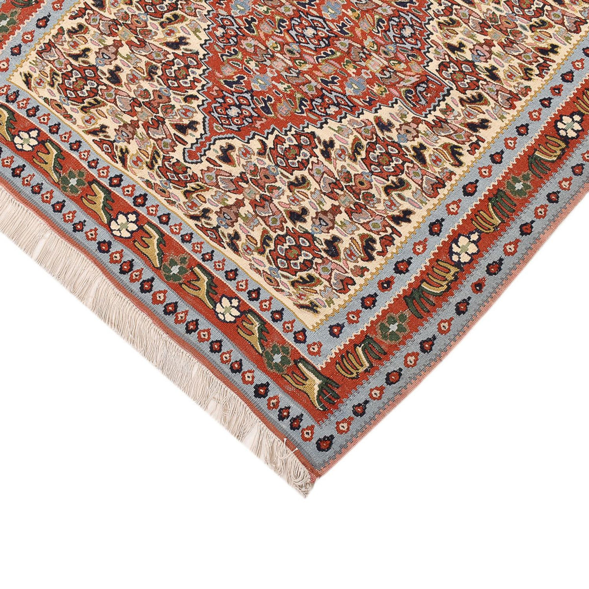 Alfombra de pasillo Alfombra Kelim - Oriental - 393 x 87 cm - beige