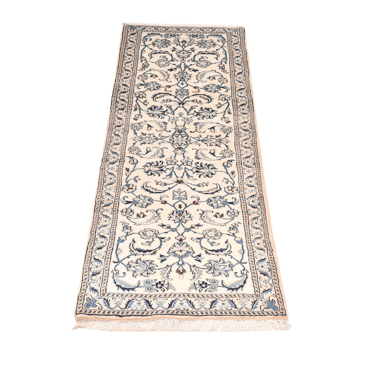 Alfombra de pasillo Alfombra Persa - Nain - Real - 187 x 57 cm - crema