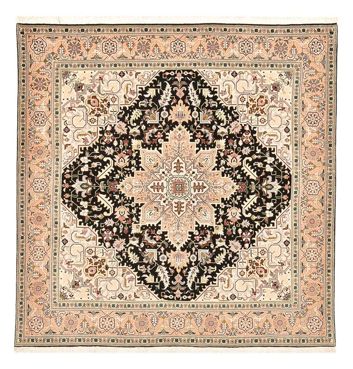 Alfombra Persa - Tabriz - Real cuadrado  - 203 x 198 cm - multicolor